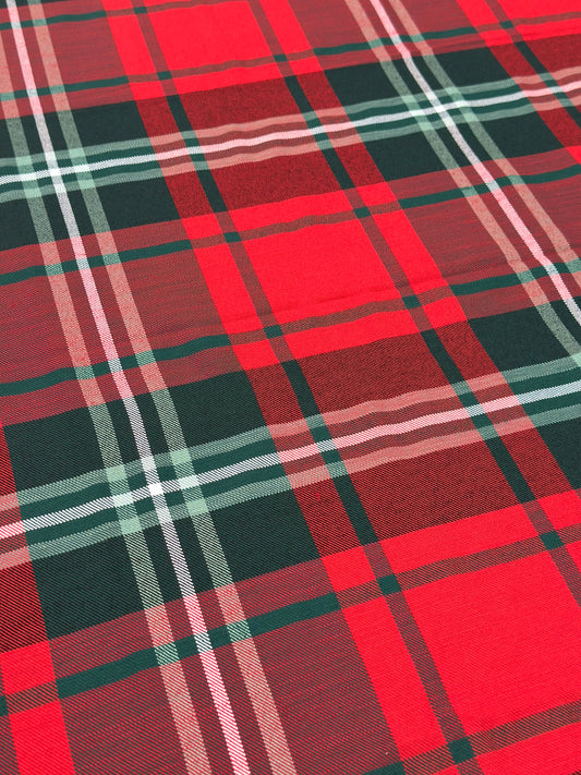 NA-MA-008 Mantel Búfalo Cuadros grandes Navidad