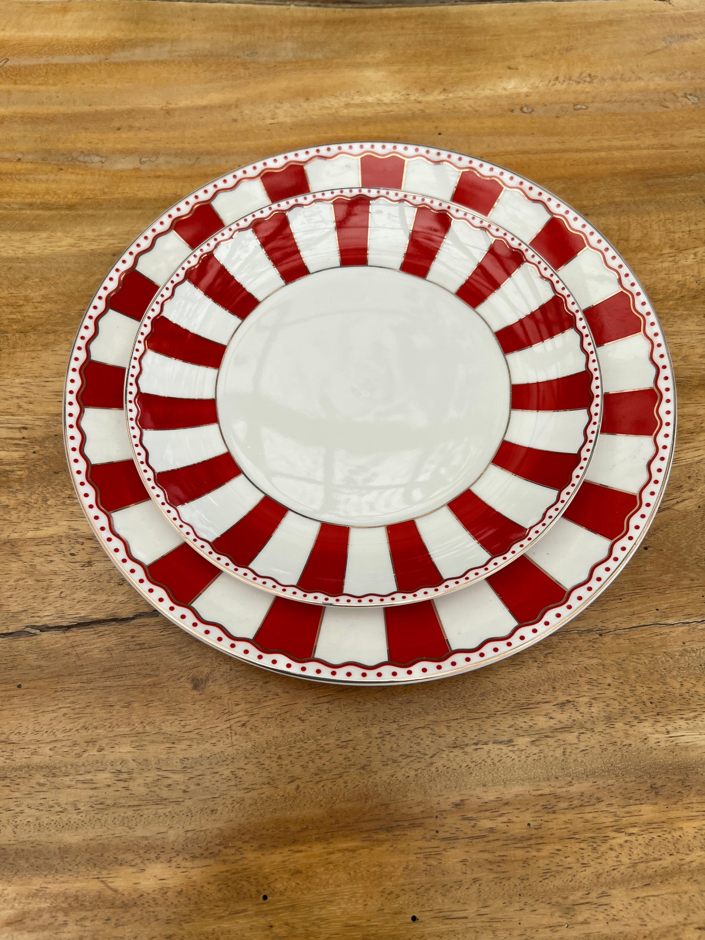 NA-PL-007 Platos Set x 2  Circo x 8 Puestos Navidad