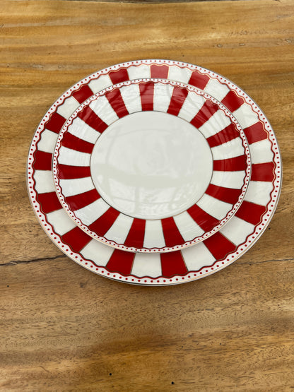 NA-PL-007 Platos Set x 2  Circo x 8 Puestos Navidad
