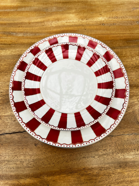 NA-PL-008 Platos Set x 2 Circo x 6 Puestos Navidad