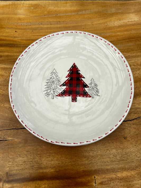 NA-PL-011 Plato Principal Arbol Vespunte Rojo x 8 Puestos Navidad