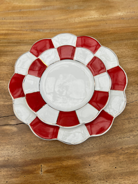 NA-PL-017 Platos Circo Grueso Set x 2. 8 Puestos Navidad