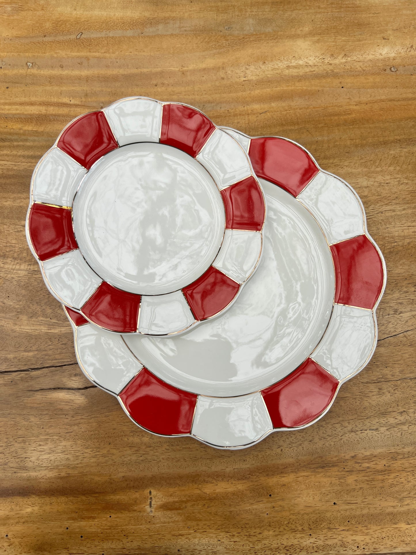 NA-PL-018 Platos Circo Grueso Set x 2. 6 Puestos Navidad