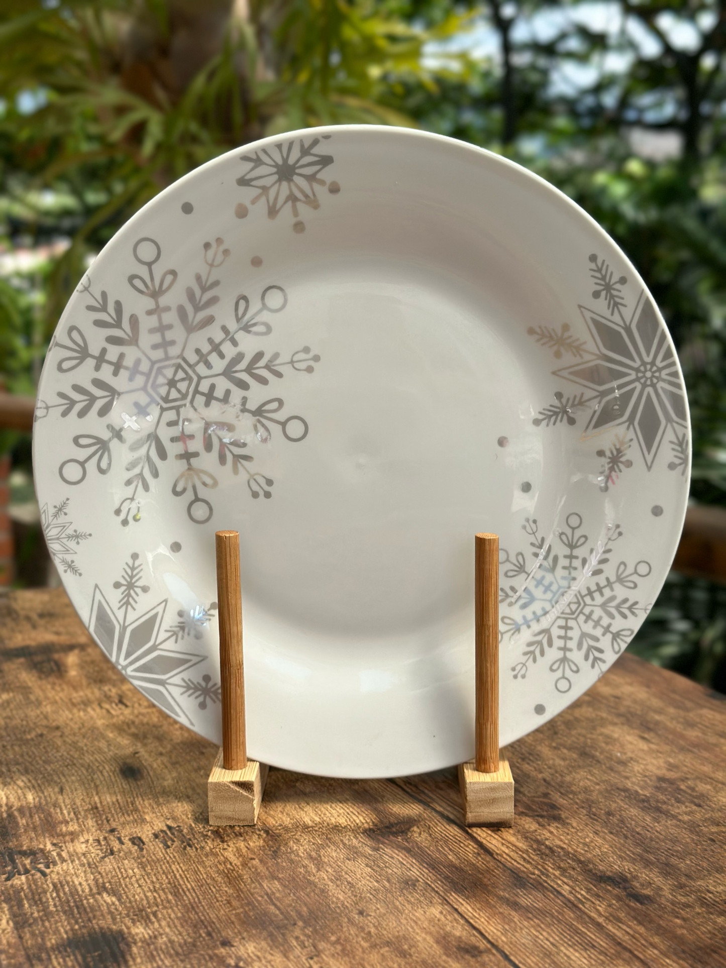NA-PL-041 Plato Principal Copos de Nieve x 8