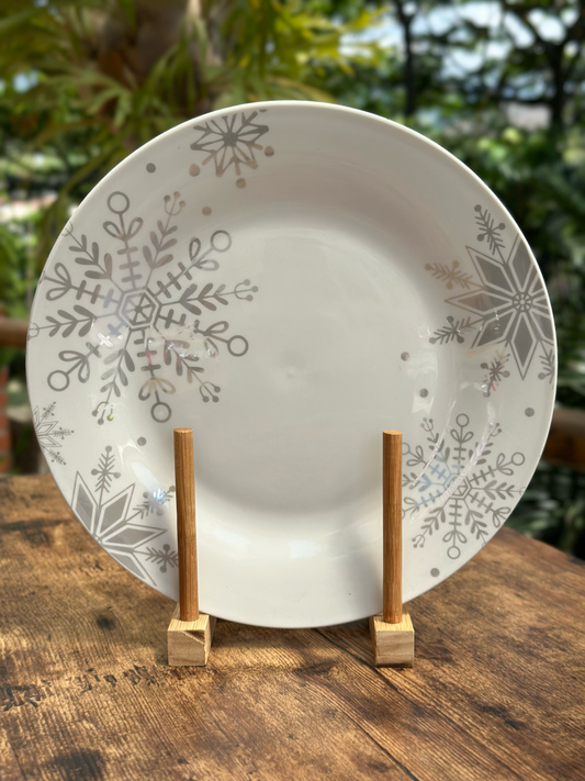 NA-PL-041 Plato Principal Copos de Nieve x 8