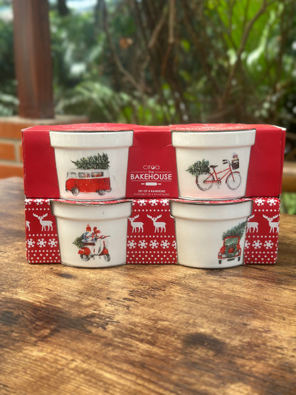NA-PL-055 Mini Bowls Navidad. Set x 4