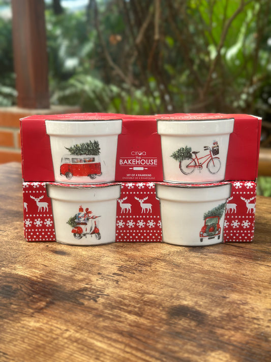 NA-PL-055 Mini Bowls Navidad. Set x 4