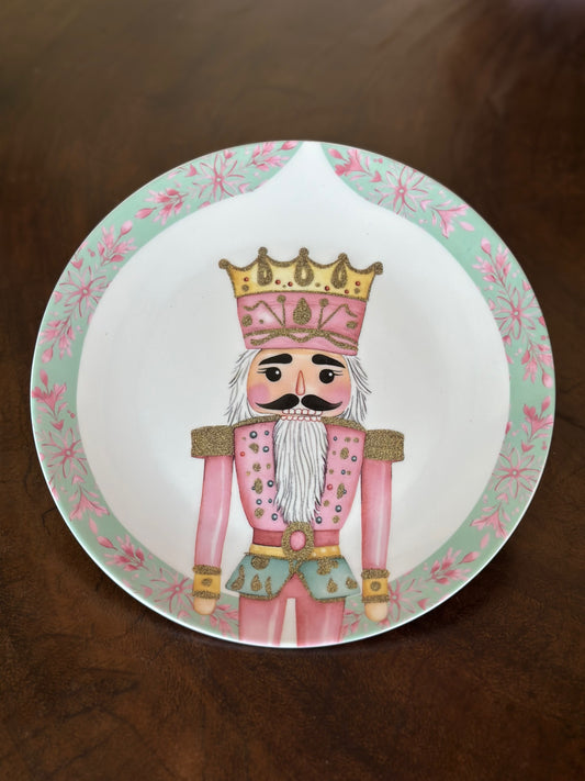 NA-PL-077 Plato Cascanueces Pastel Gorro Dorado . Set x 4