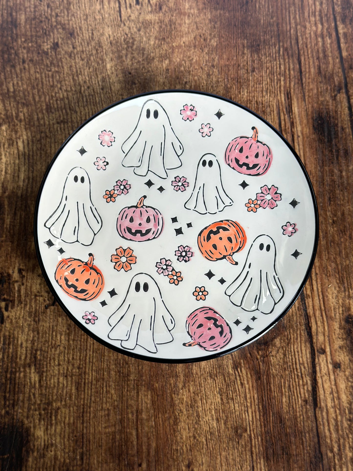 OT-PL-013 Plato Postrero Fantasmas. Set x 8