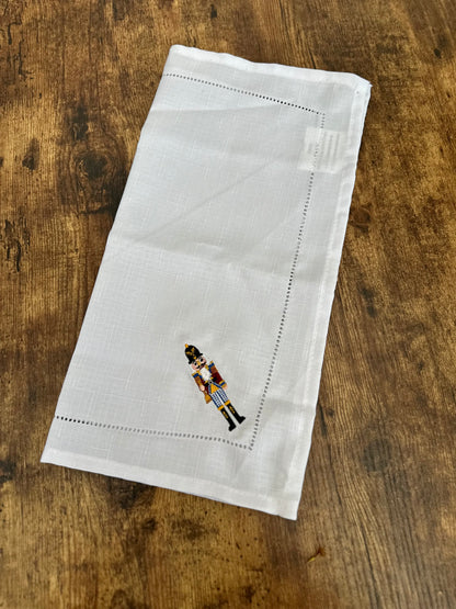 NA-SE-002 Servilletas Blancas Cascanueces Navidad X 4