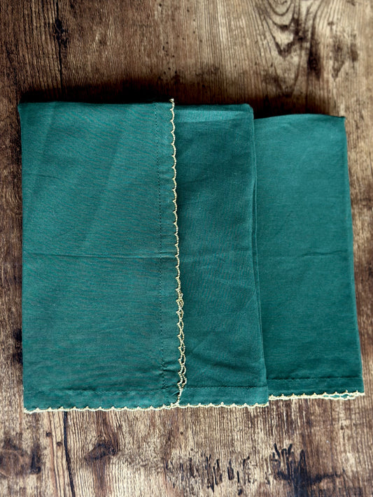 NA-SE-007 Servilletas Verde Filo Dorado x 8 Navidad