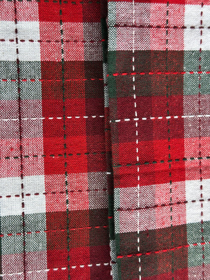 NA-SE-010 Servilletas Búfalo Verde, Rojo & Blanco x 8  Navidad