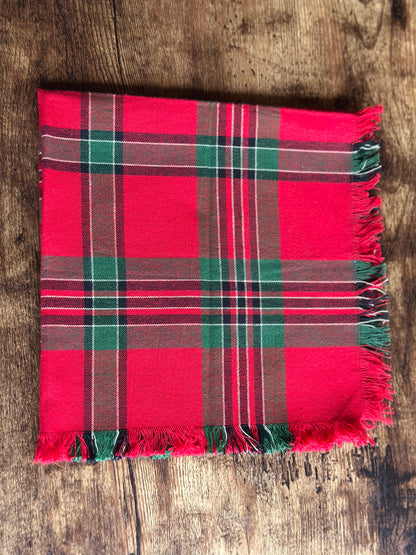 NA-SE-012 Servilletas Escocesa Rojo & Verde Navidad x 8
