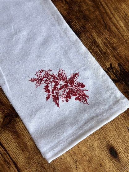 NA-SE-014 Servilletas Blancas Ramo Flores Navidad x 6