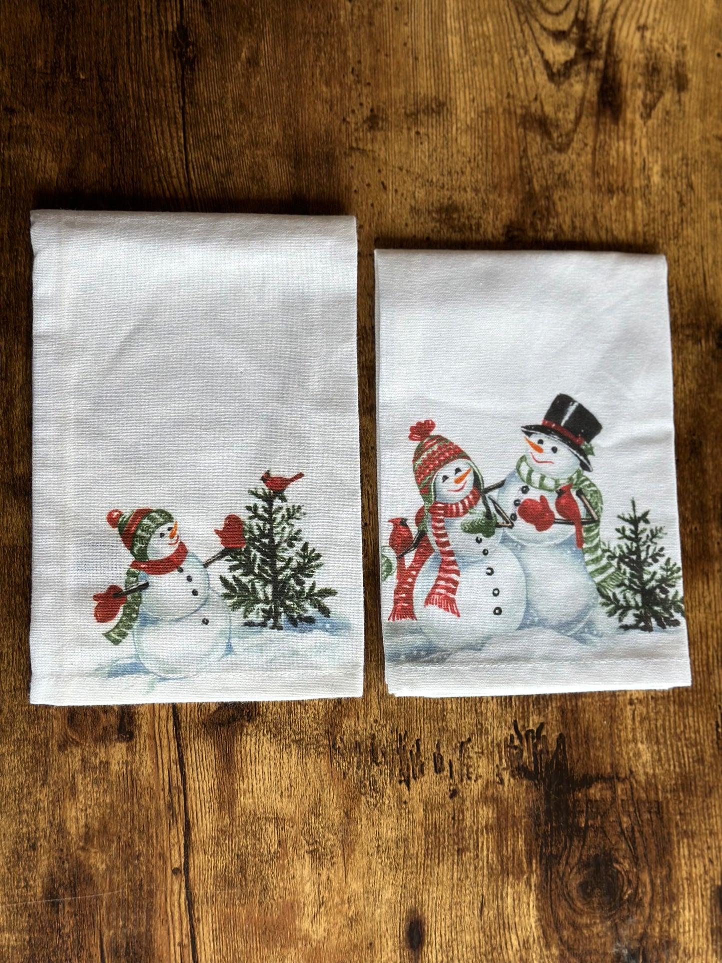 NA-SE-020 Servilletas Blancas Muñeco de Nieve Surtido x 6 Navidad