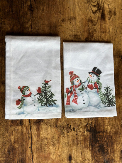 NA-SE-020 Servilletas Blancas Muñeco de Nieve Surtido x 6 Navidad