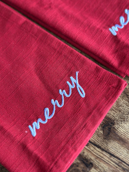 NA-SE-021 Servilletas Rojas Merry Navidad x 8