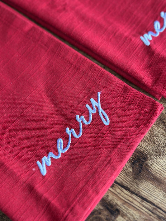 NA-SE-021 Servilletas Rojas Merry Navidad x 8