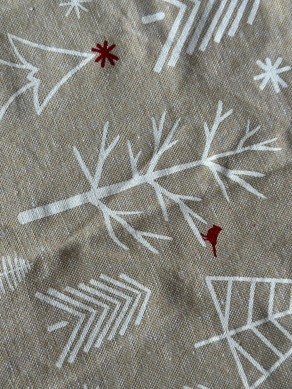 NA-SE-023 Servilletas Beige Árbol de Navidad Blanco x 8