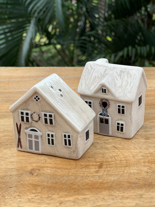 NA-SP-011 Salero / Pimentero Casitas Blancas Navidad