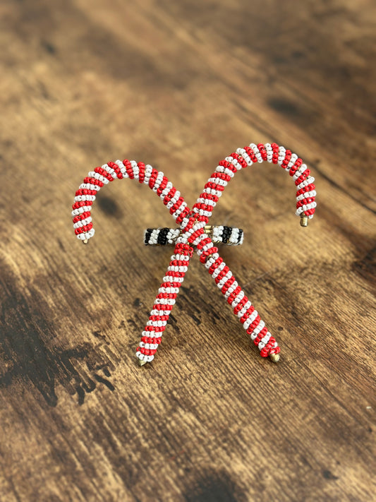 NA-SV-004 Servilletero Bastones de Navidad x 4