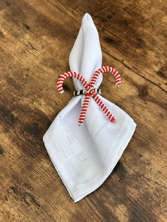 NA-SV-001 Servilletero Bastones de Navidad x 8