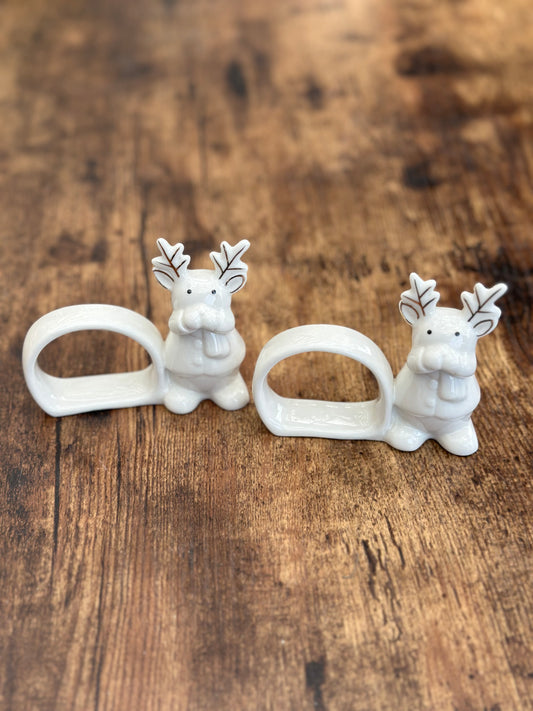 NA-SV-007 Servilletero Reno de Porcelana. Set x 6