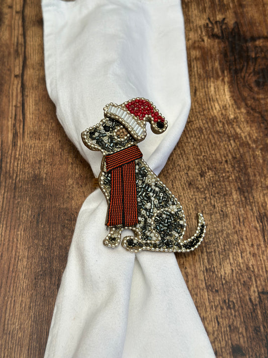 NA-SV-014 Servilletero Perros Piedras. Set x 4