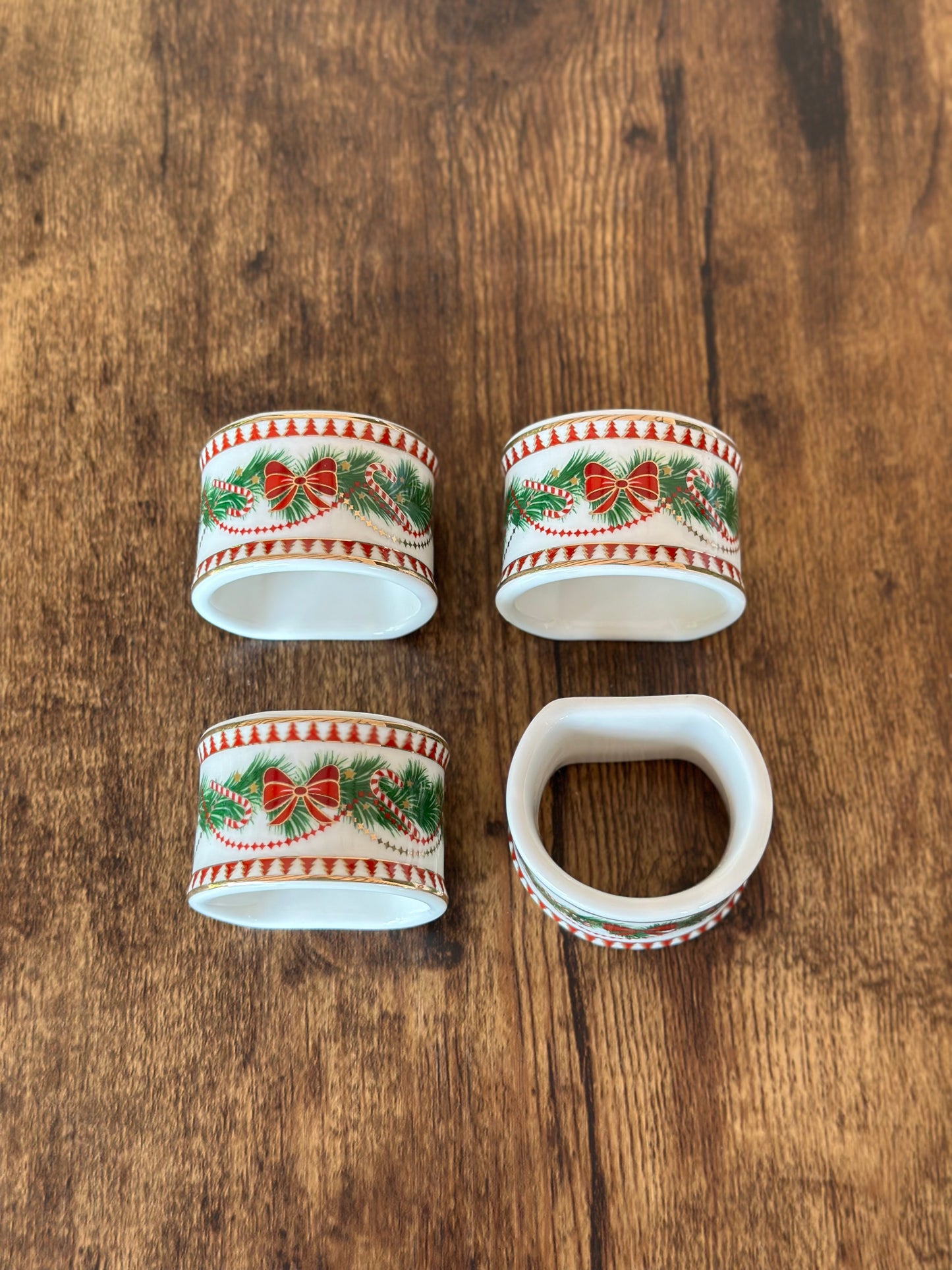 NA-SV-018 Servilleteros Moño Navidad. Set x 4