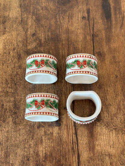 NA-SV-018 Servilleteros Moño Navidad. Set x 4