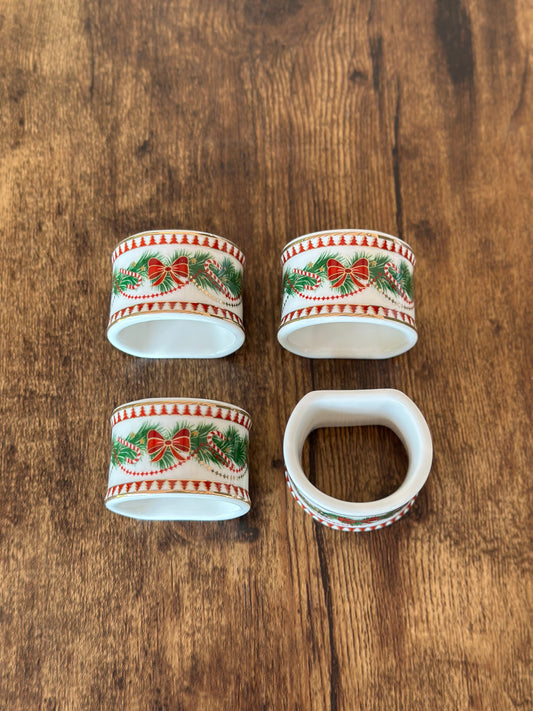 NA-SV-018 Servilleteros Moño Navidad. Set x 4