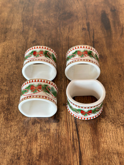 NA-SV-018 Servilleteros Moño Navidad. Set x 4