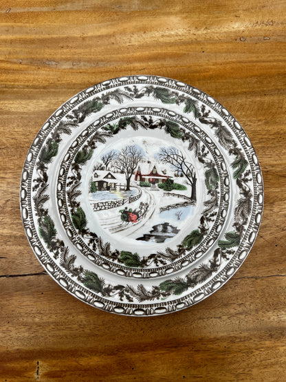 NA-VA-004 Vajilla Paisaje Navideño Navidad 6 puestos 24 piezas