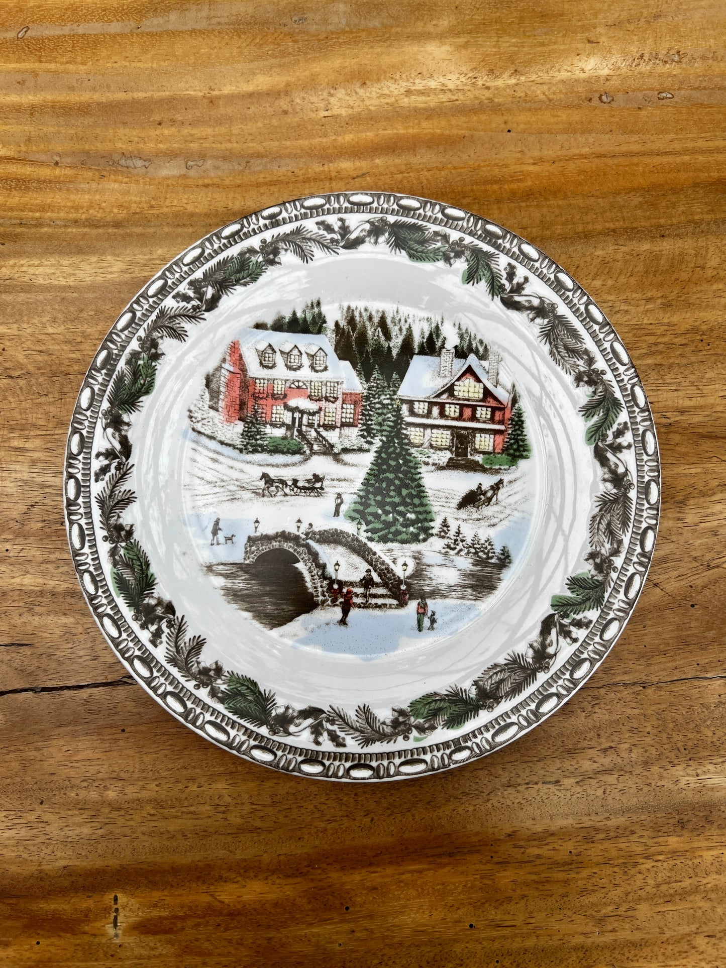NA-VA-004 Vajilla Paisaje Navideño Navidad 6 puestos 24 piezas