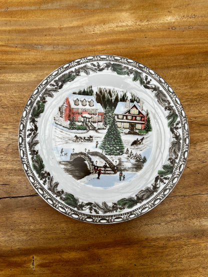 NA-VA-004 Vajilla Paisaje Navideño Navidad 6 puestos 24 piezas