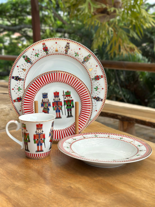 NA-VA-006 Vajilla Cascanueces x 6 Puestos Navidad