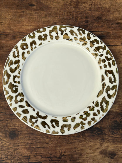 NA-VA-015 Vajilla Animal Print Dorado. 8 Puestos & Set de Te