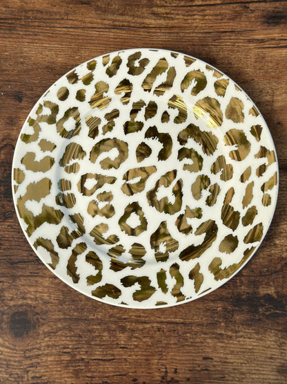 NA-VA-015 Vajilla Animal Print Dorado. 8 Puestos & Set de Te