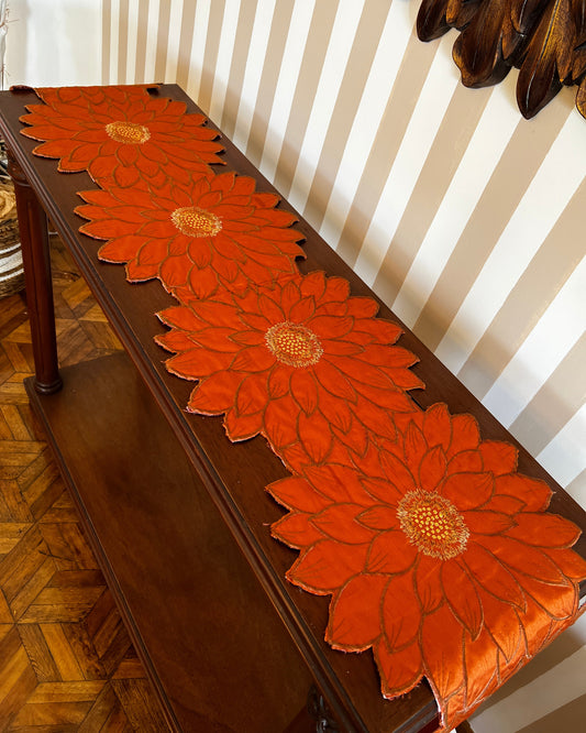 OT-CA-006 Camino de Mesa Flores Terracota Otoño