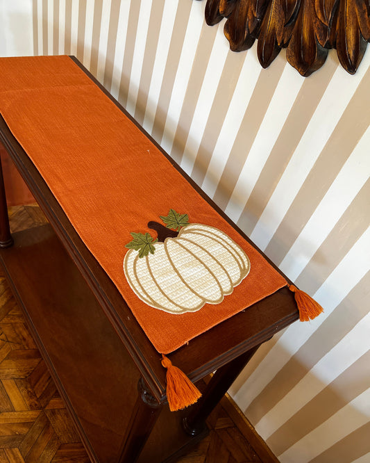 OT-CA-009 Camino de Mesa Lino Burdo, Calabaza Blanca Otoño