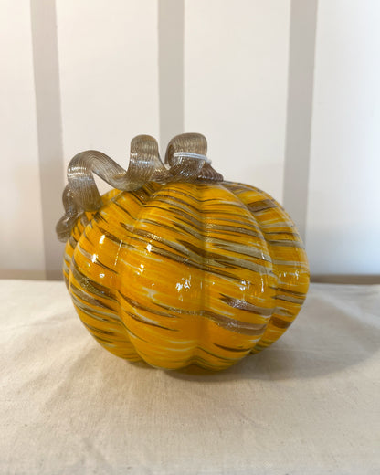 OT-DE-005 Decoración Calabaza de Vidrio Otoño 13cm