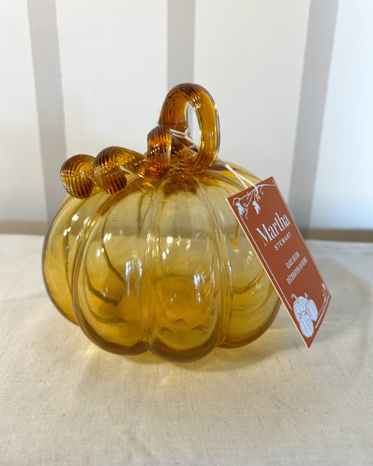 OT-DE-006 Decoración Calabaza de Vidrio Otoño 13cm