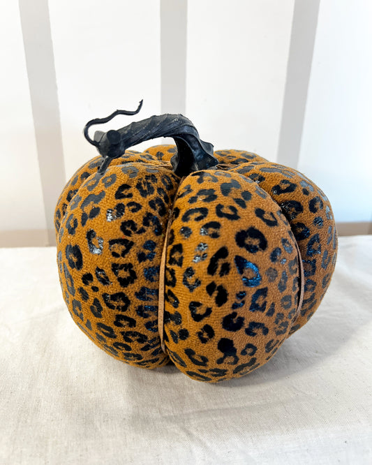 OT-DE-009 Decoración Calabaza Animal Print 16cm Otoño