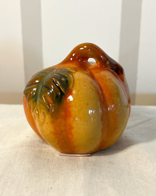 OT-DE-042 Decoración Calabaza Cerámica Naranja & Amarillo 8cm