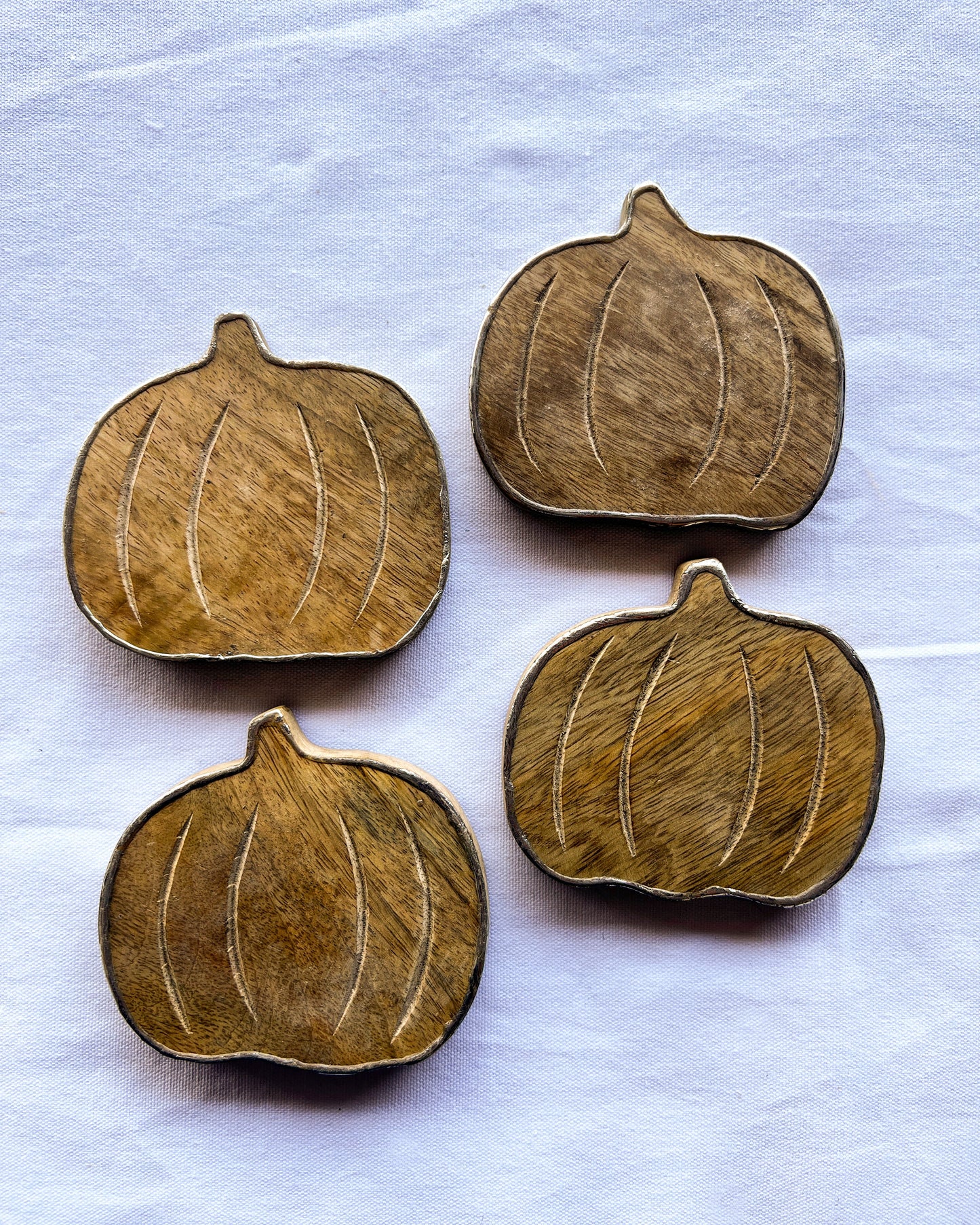 OT-DE-057 Decoración Caja Portavasos Calabaza Madera Otoño