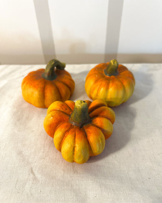 OT-DE-060 Decoración Calabazas Marcador Puesto Otoño x 3