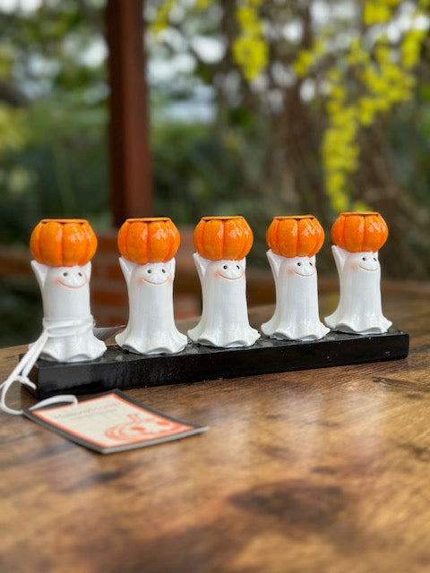 OT-DE-072 Candelabro Fantasmas con Calabazas Otoño