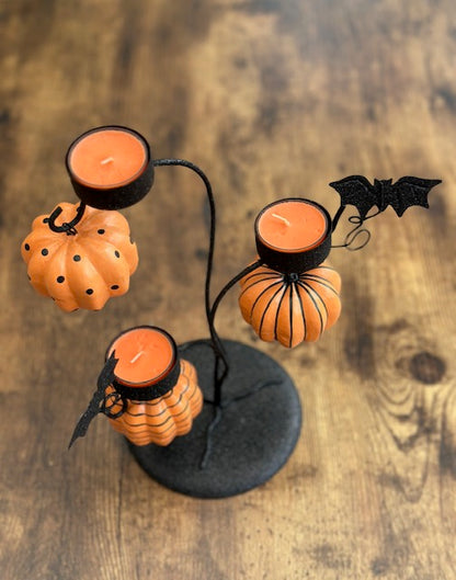 OT-DE-073 Candelabro calabazas & Murciélago Otoño