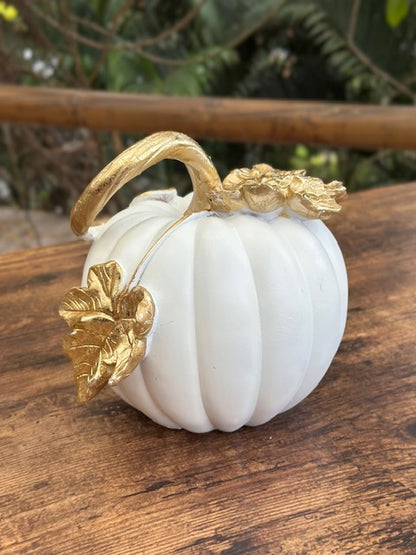 OT-DE-088 Calabaza Blanca con Dorado Otoño