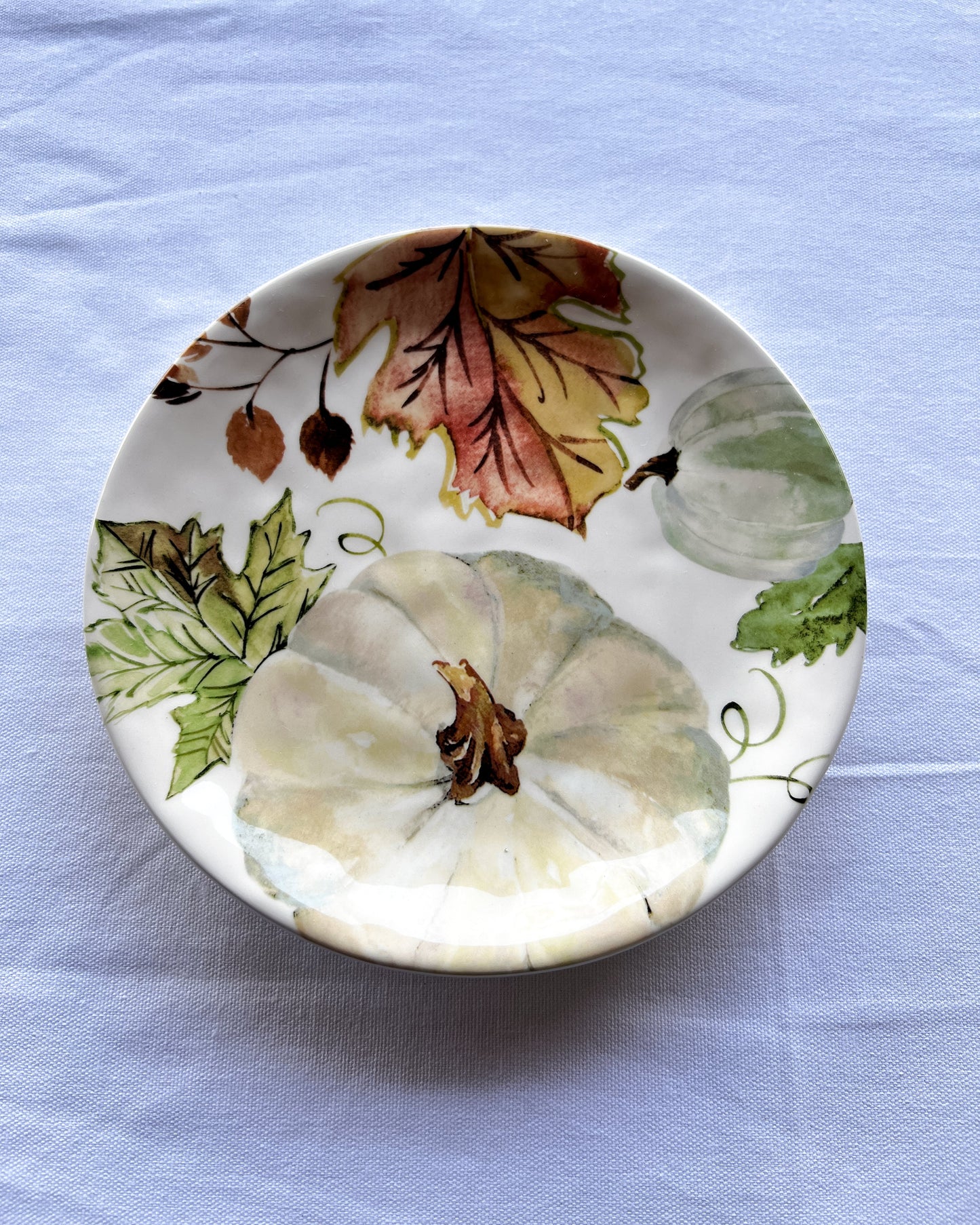 OT-PL-004 Plato Ensalada Calabazas Beige x 6 Otoño